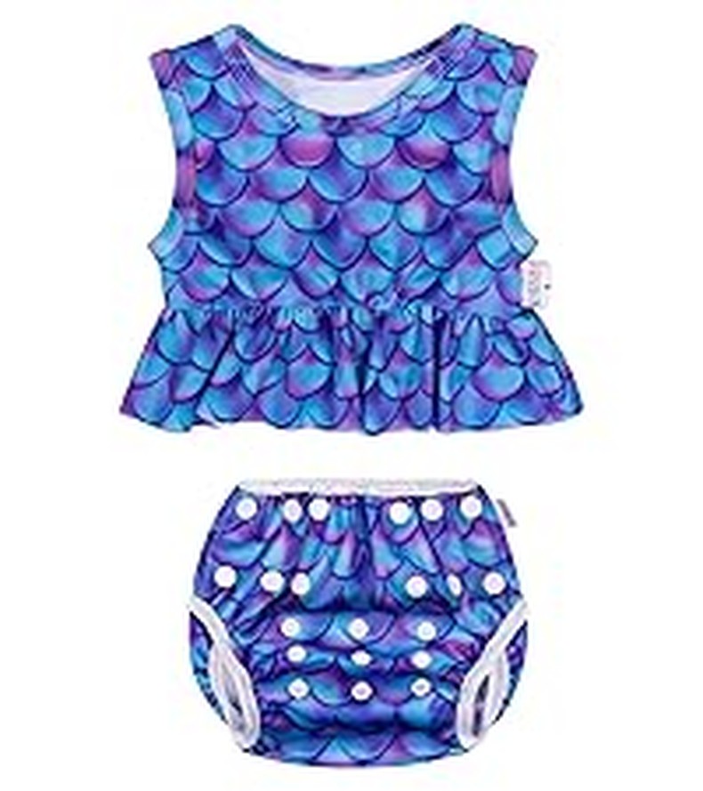 ALVABABY 2pcs Cloth Diaper Wet Dry Bags Waterproof Reusable with Two Zippered Pockets Travel Be detail