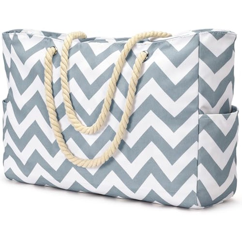 Beach Bags for Women Large Waterproof Beach Tote Bag Zipper Beach Bags Waterproof Sandproof detail