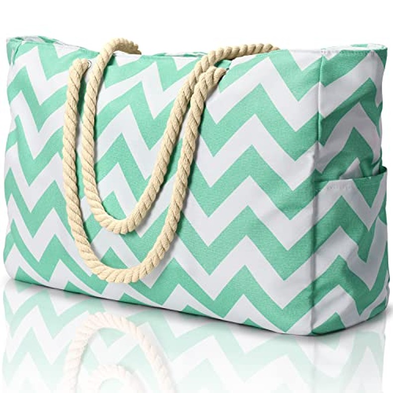 Beach Bags for Women Large Waterproof Beach Tote Bag Zipper Beach Bags Waterproof Sandproof detail