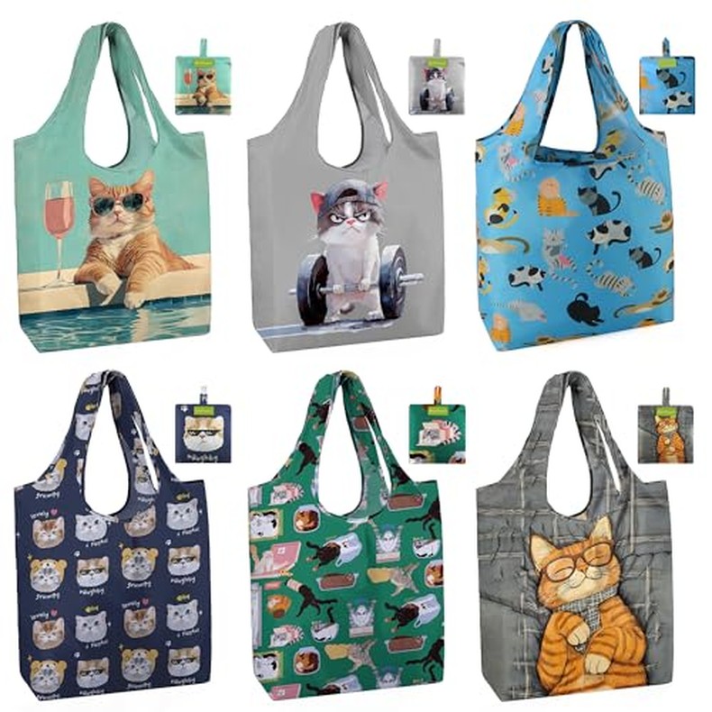 Reusable Grocery Bags Heavy Duty Extra Large 6 Pack Foldable Tote Bag - Cloth Grocery Bags detail