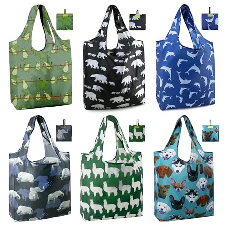 Reusable Grocery Bags Heavy Duty Extra Large 6 Pack Foldable Tote Bag - Cloth Grocery Bags detail