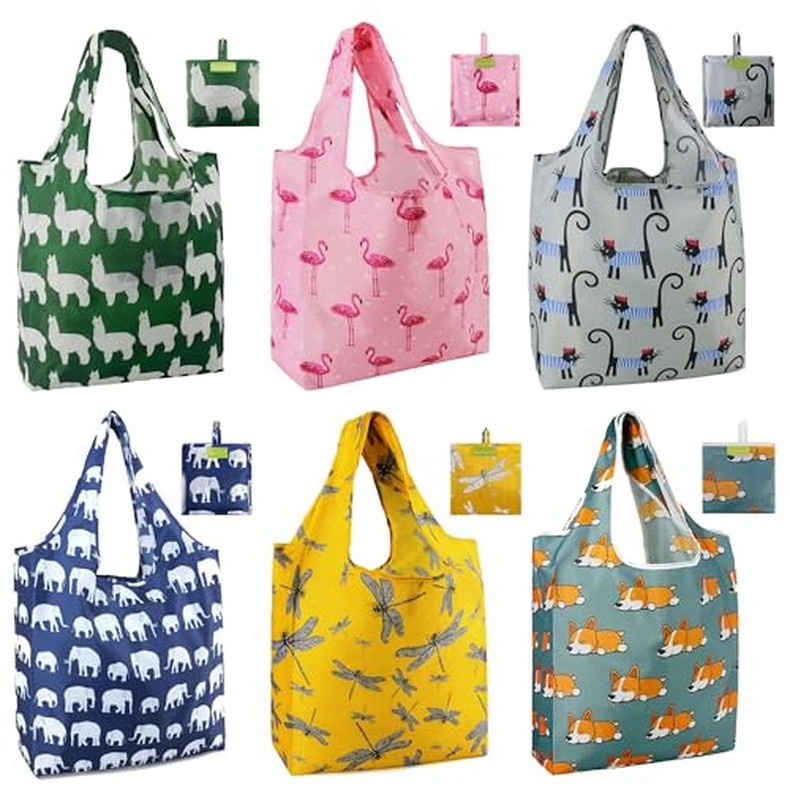 Reusable Grocery Bags Heavy Duty Extra Large 6 Pack Foldable Tote Bag - Cloth Grocery Bags detail