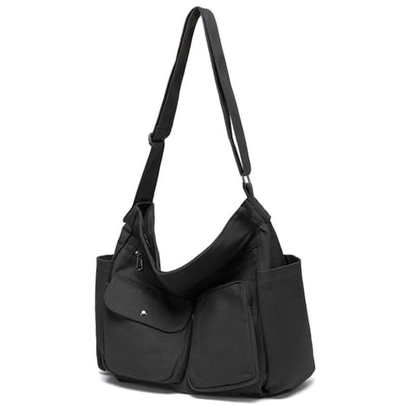Canvas Casual Messenger Bag Hobo Crossbody Bag Canvas Shouder Tote Handbag for Women and Men