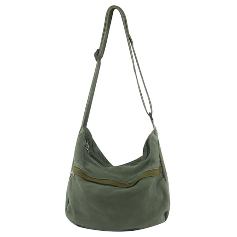 Canvas Casual Messenger Bag Hobo Crossbody Bag Canvas Shouder Tote Handbag for Women and Men detail