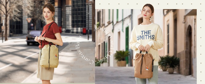 Canvas Crossbody Bag for Women Tote Handbag Slouchy Shoulder Bag detail