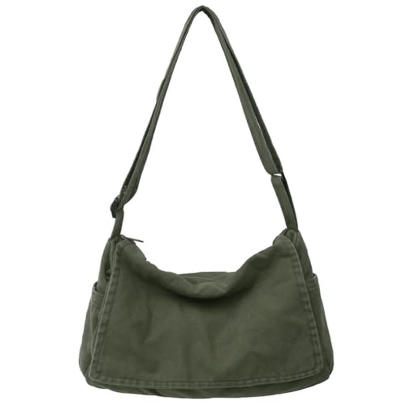 Canvas Messenger Bag Large Satchel Bag Travel Hobo Bag Casua