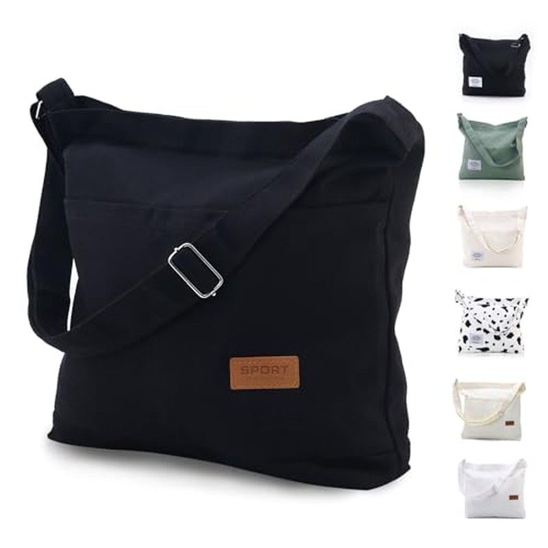 Canvas Tote Bag for Women - Crossbody, Shoulder, Travel & Be