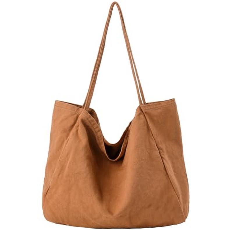 Canvas Tote Bag for Women Large Hobo Shoulder Bag for Work Travel Casual Message Bag Tote Purse hand detail