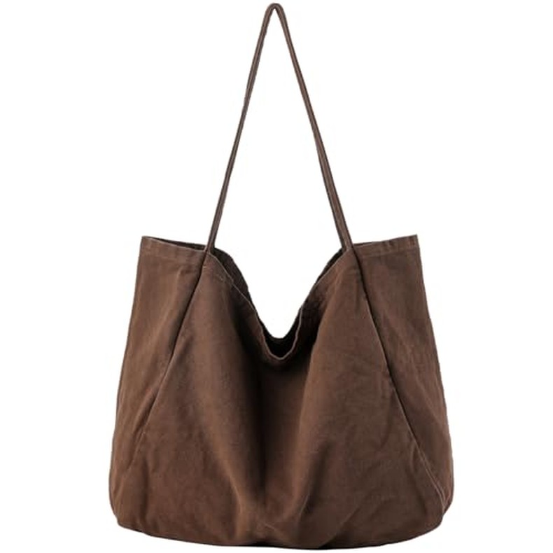 Canvas Tote Bag for Women Large Hobo Shoulder Bag for Work Travel Casual Message Bag Tote Purse hand detail
