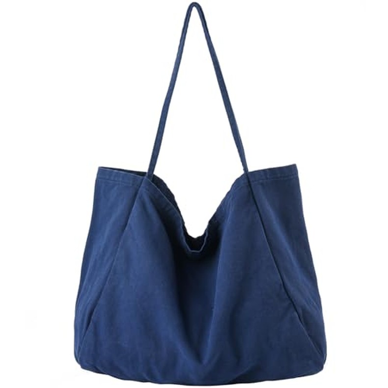 Canvas Tote Bag for Women Large Hobo Shoulder Bag for Work Travel Casual Message Bag Tote Purse hand detail