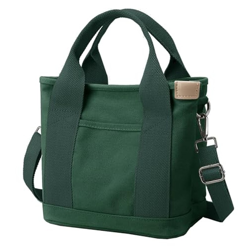 Canvas Tote Bag for Women,Small Totes Bags with Zipper Crossbody Purse with Pockets Large Shoulder H detail