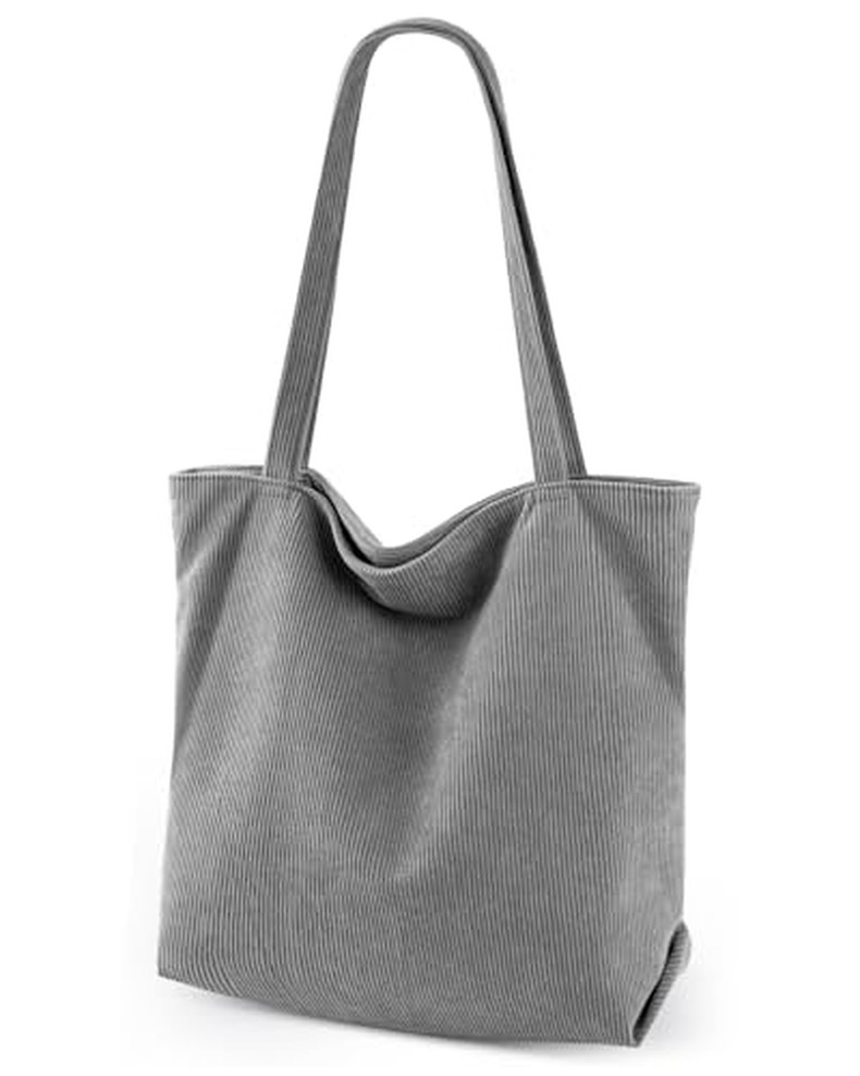 Corduroy Tote Bag for Women,Hobo HandBags with Zipper detail