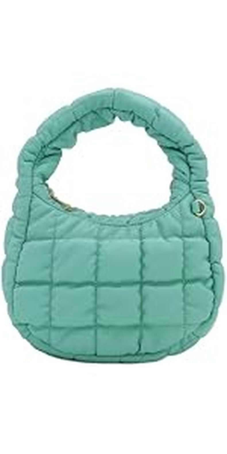 Quilted Nylon Crossbody Bag with Wide Strap FashionPuzzle 绗缝尼龙斜挎包配宽肩带 detail