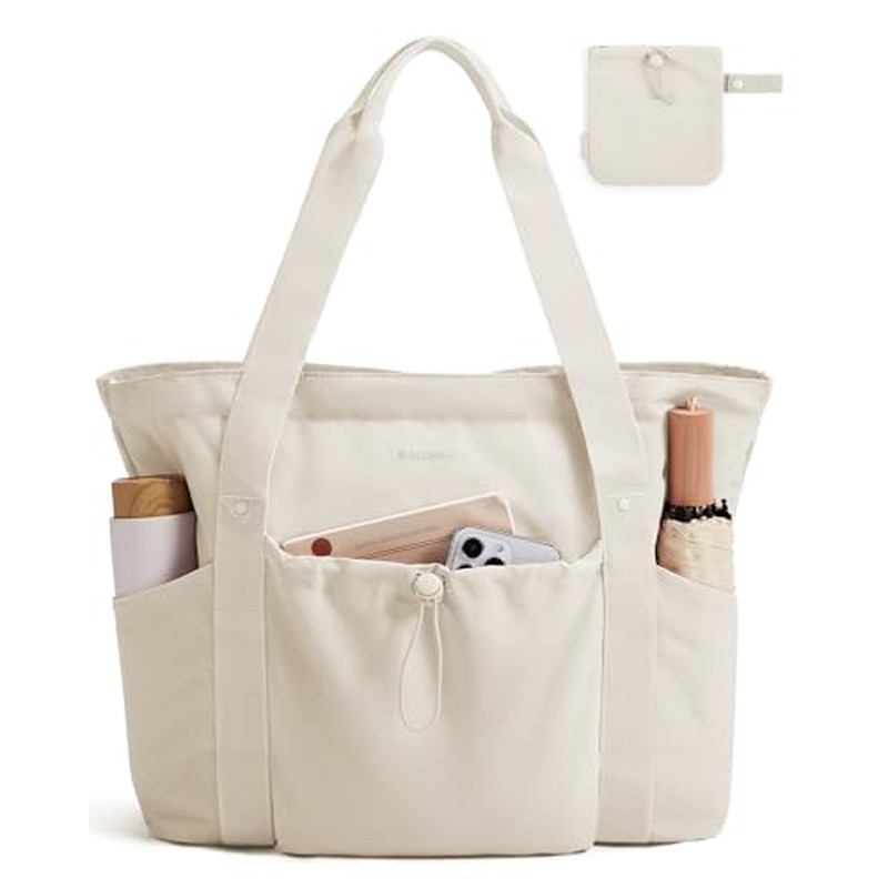 Foldable Tote Bag with Drawstring Bag, Tote Bag Shoulder Bag Top Handle Handbag for Travel