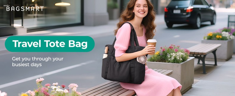 Foldable Tote Bag with Drawstring Bag, Tote Bag Shoulder Bag Top Handle Handbag for Travel detail