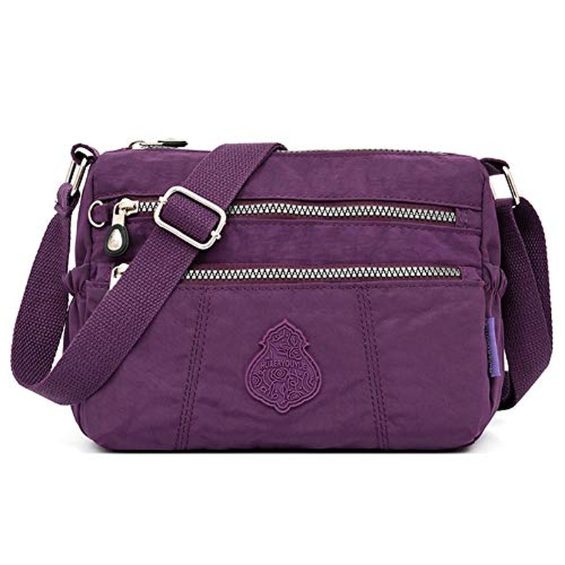 MINTEGRA Shoulder Bag for Women Waterproof Crossbody Purses Lightweight Nylon Work Travel Purse Mess