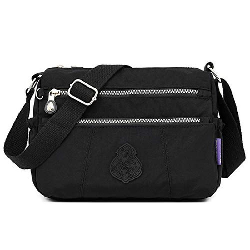 MINTEGRA Shoulder Bag for Women Waterproof Crossbody Purses Lightweight Nylon Work Travel Purse Mess