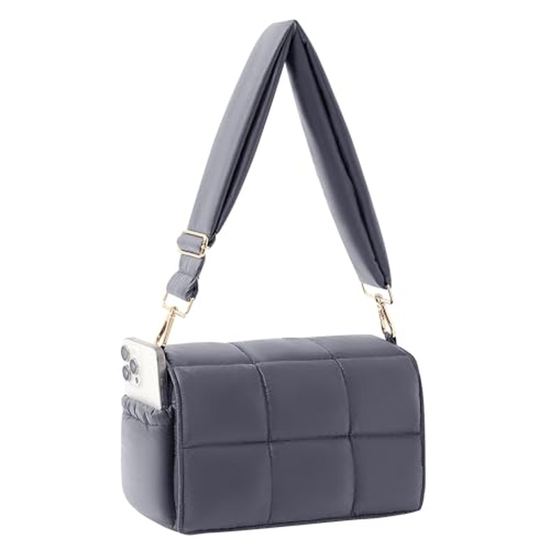NAARIIAN Crossbody Bag for Women Quilted Puffer Purse Fashion Lightweight Travel Handbags Cute Small detail