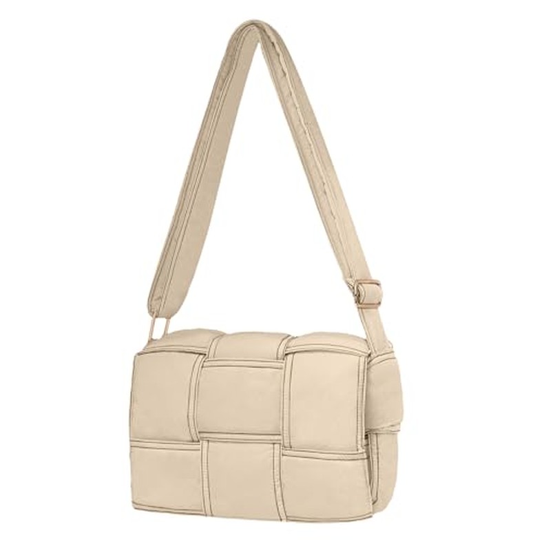 NAARIIAN Puffer Crossbody Bag for Women, Lightweight Puffy Shoulder Bags with Adjustable Strap,Quilt detail