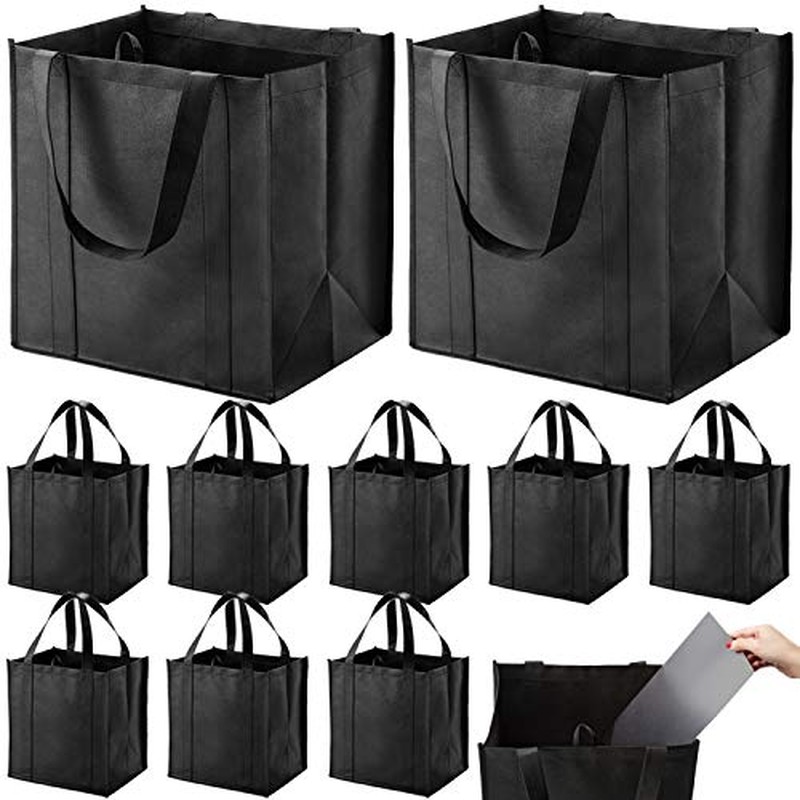 NERUB Set of 10 Reusable Grocery Bags Heavy Duty Shopping Ba