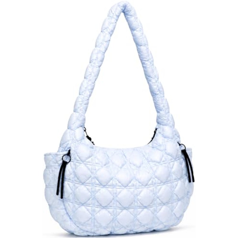 Puffer Tote Bag for Women Large Quilted Shoulder Bag Nylon Crossbody Bag