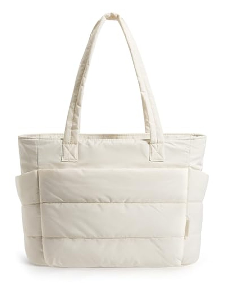 Puffy Tote Bag for Women, Lightweight Work Tote Handbag detail