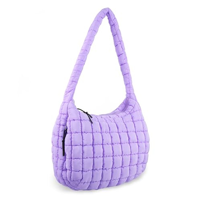 Quilted Puffer Tote Bag Purse Puffy Crossbody Shoulder Bag,Lightweight Nylon Hobo Bag Puffer Carryal detail