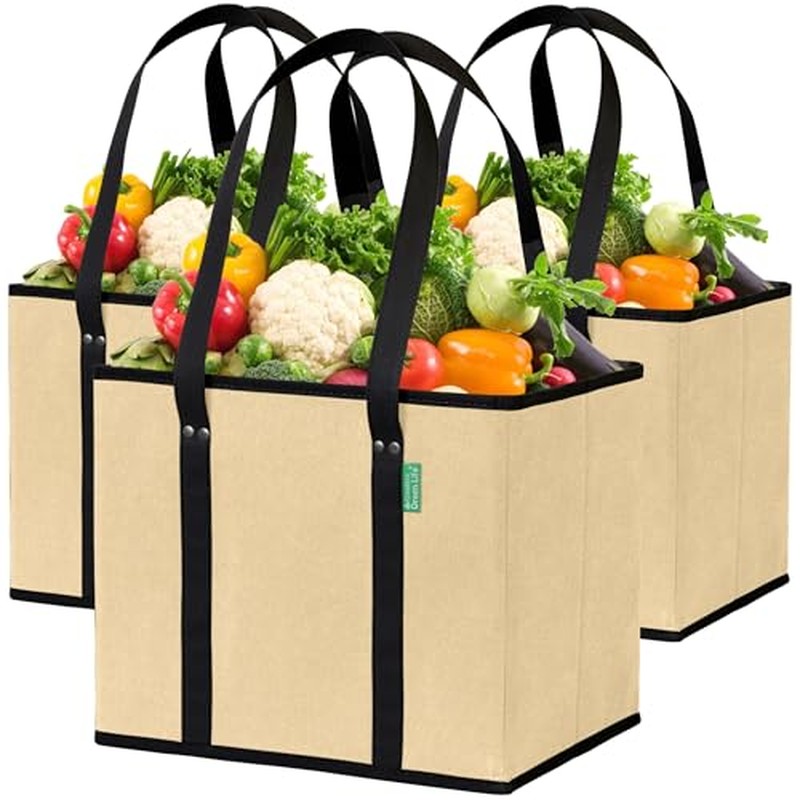 Reusable Grocery Bags (3 Pack) – Heavy Duty Shopping Bags, Blue