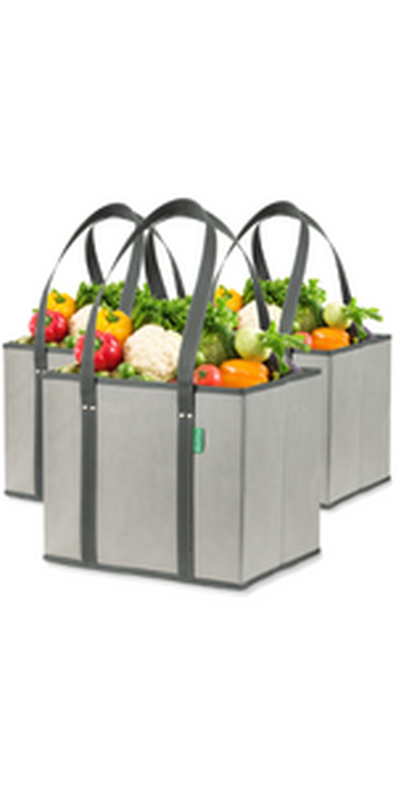 Reusable Grocery Bags (3 Pack) – Heavy Duty Shopping Bags, Blue detail