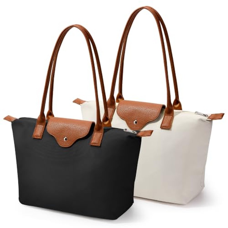Tote Bag for Women Nylon Top-Handle Purse,Large Capacity Shoulder Hobo handBag with Zipper Le detail