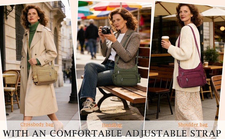 VOLGANIK ROCK RFID Anti Thief Crossbody Bag for Women Waterproof Shoulder Bag Messenger Bag Casual N detail