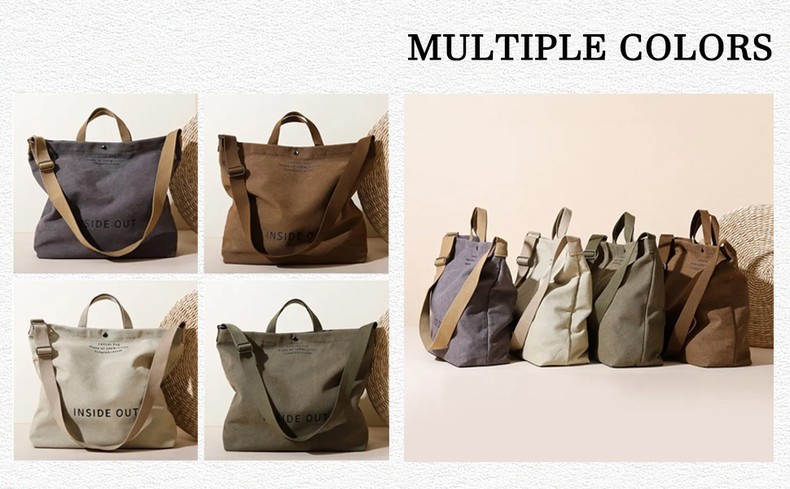 Women Canvas Tote Handbags Casual Shoulder Work Bag Crossbody Top Handle Bag Cross-body Handbags detail