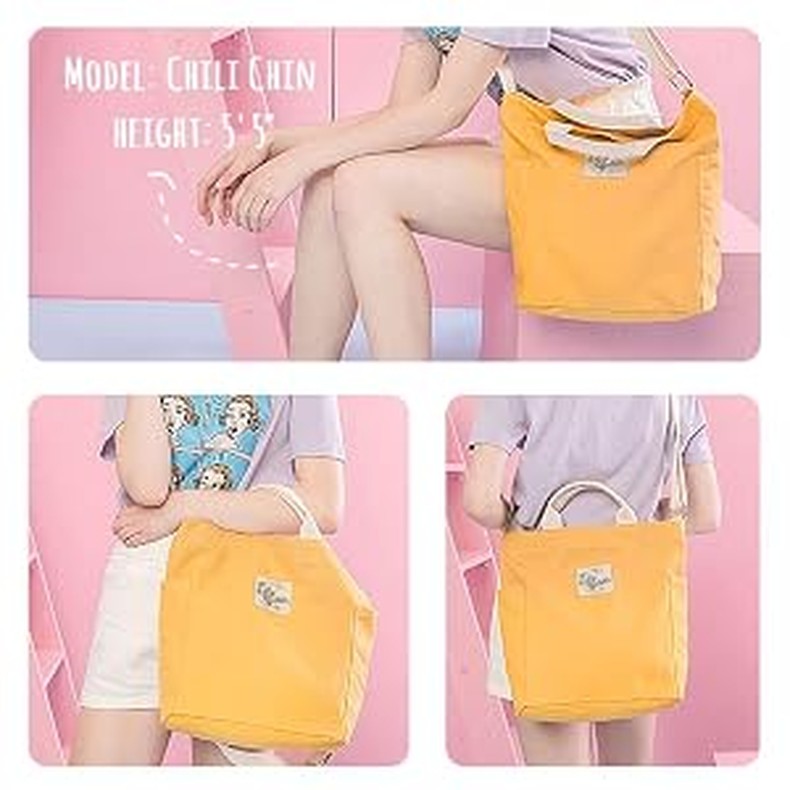 Women Canvas Tote Handbags Casual Shoulder Work Bag Crossbody detail