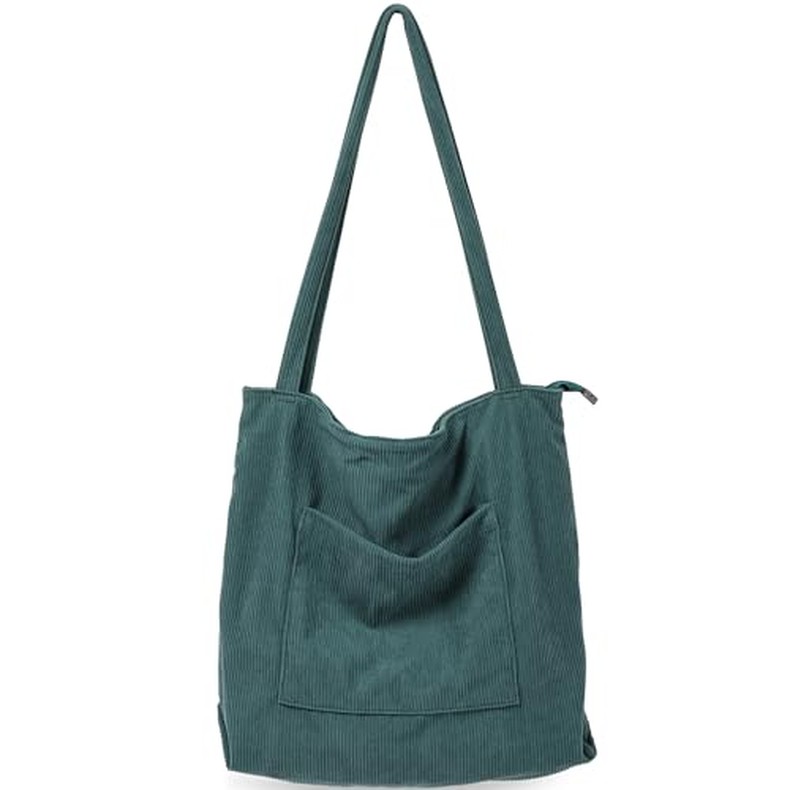 Women Corduroy Tote Bag, Large Shoulder Hobo Bags Casual Handbags detail