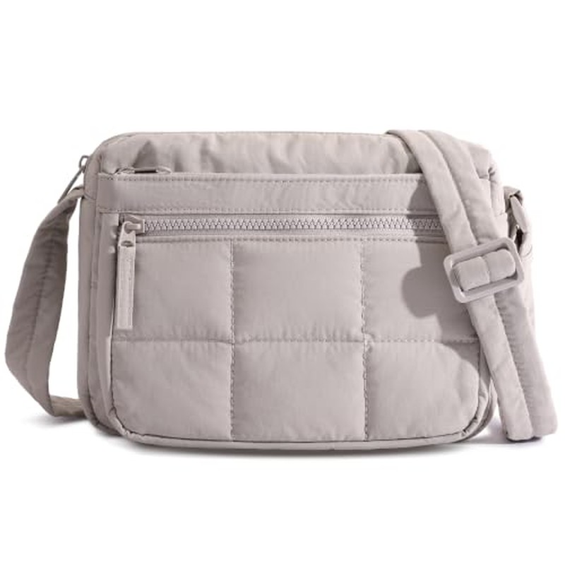 Women's Nylon Crossbody Bag, Puffy Lightweight Shoulder Purse