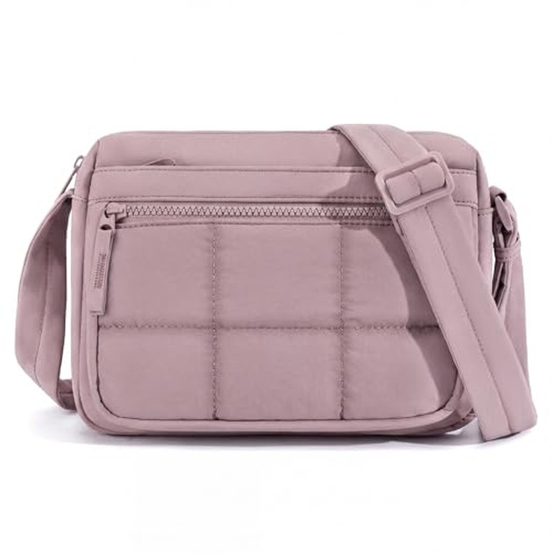 Women's Nylon Crossbody Bag, Puffy Lightweight Shoulder Purse detail