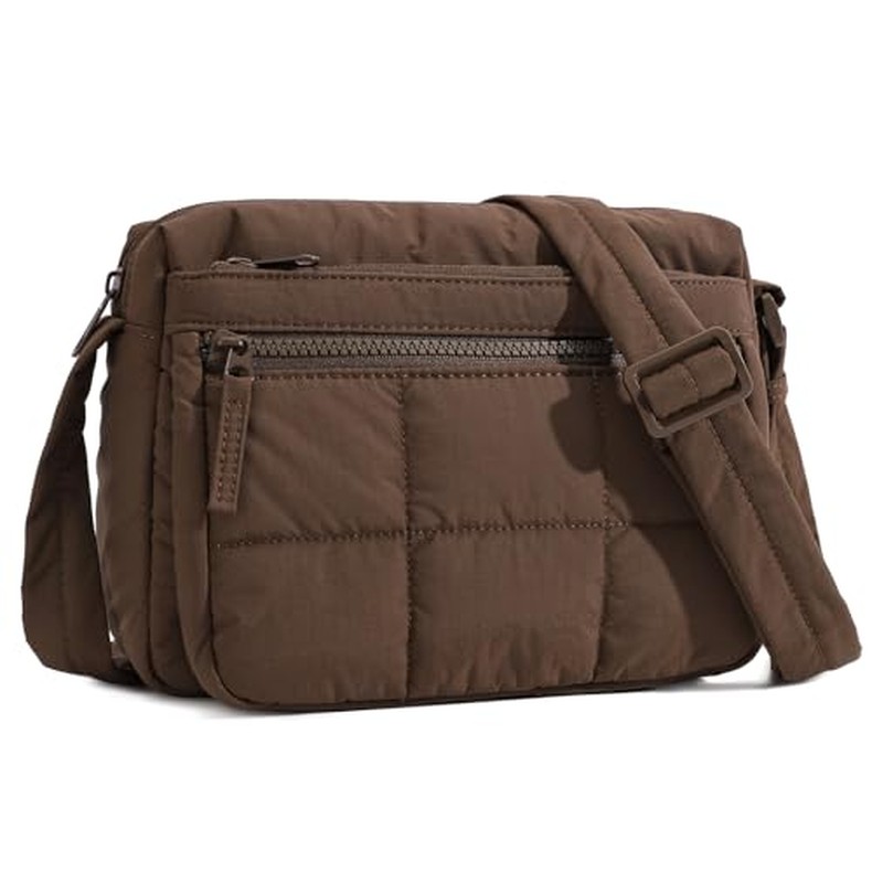 Women's Nylon Crossbody Bag, Puffy Lightweight Shoulder Purse detail