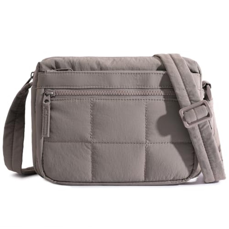 Women's Nylon Crossbody Bag, Puffy Lightweight Shoulder Purse detail