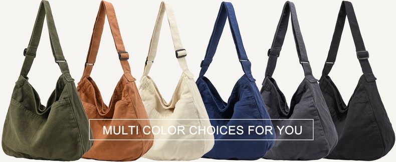Canvas Tote Bag Casual Hobo Crossbody Shoulder Bag for Women and Men Large Purse Messenger Bag Trave