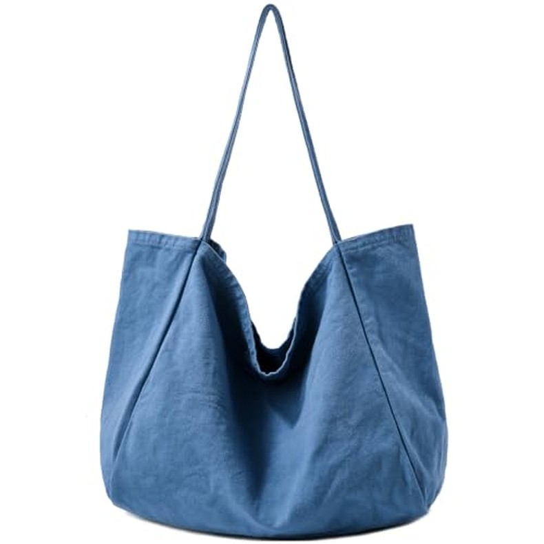 Canvas Tote Bag for Women Large Hobo Shoulder Bag for Work Travel Casual Message Bag Tote Purse hand