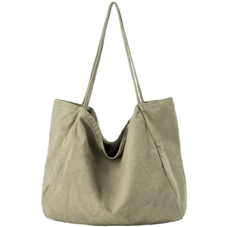 Canvas Tote Bag for Women Large Hobo Shoulder Bag for Work Travel Casual Message Bag Tote Purse hand