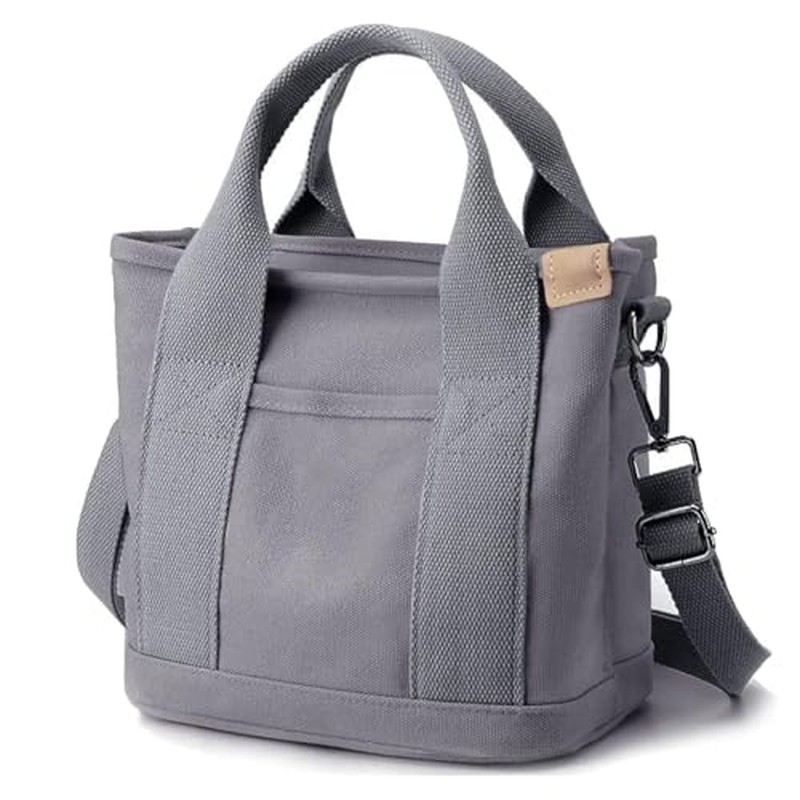 Canvas Tote Bag for Women,Small Totes Bags with Zipper Crossbody Purse with Pockets Large Shoulder H