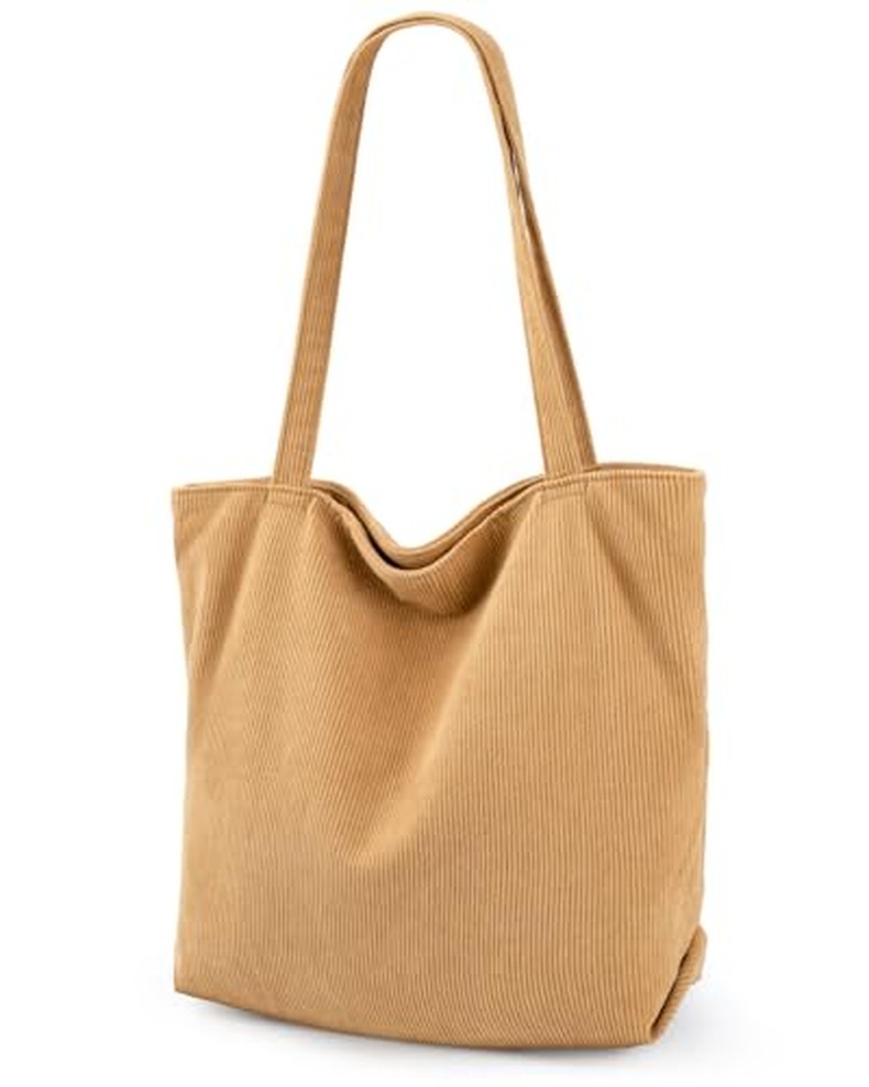 Corduroy Tote Bag for Women,Hobo HandBags with Zipper