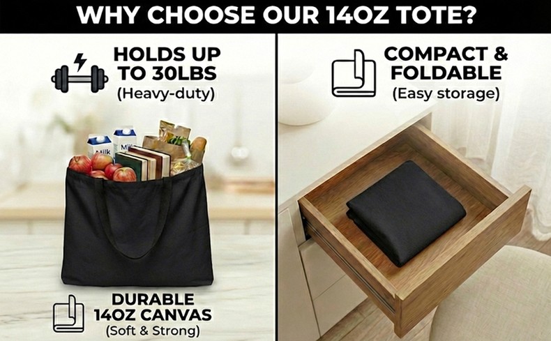 Extra Large Canvas Tote Bag