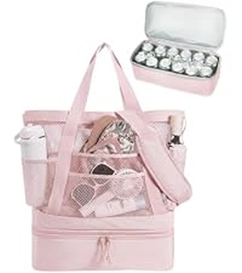 Foldable Tote Bag with Drawstring Bag, Tote Bag Shoulder Bag Top Handle Handbag for Travel,