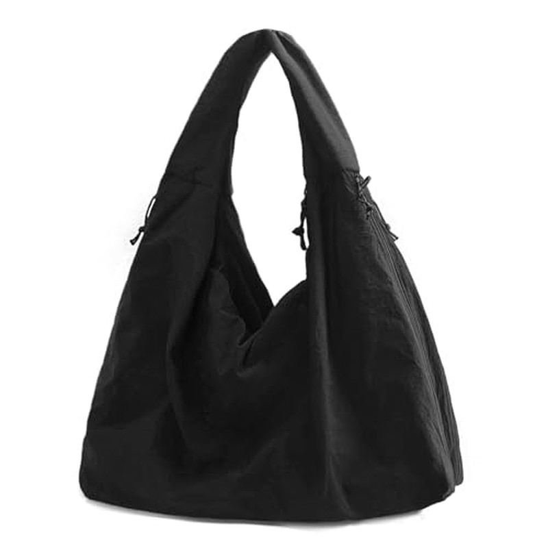 Large Nylon Hobo Bag Women Crescent Shoulder Bag Vintage Tot