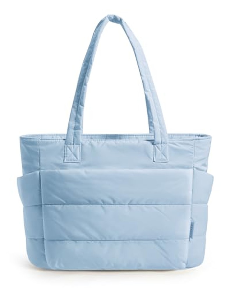 Puffy Tote Bag for Women, Lightweight Work Tote Handbag