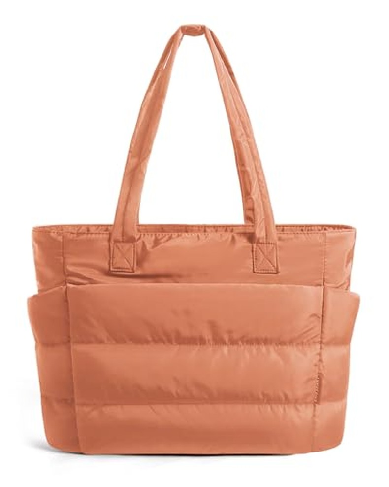 Puffy Tote Bag for Women, Lightweight Work Tote Handbag