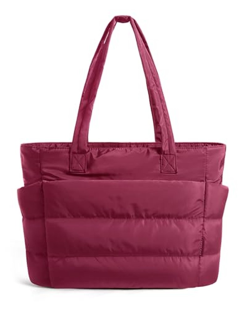 Puffy Tote Bag for Women, Lightweight Work Tote Handbag