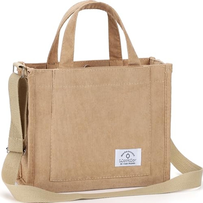 Tote Bag for Women, Corduroy Crossbody Bags Shoulder Handbag